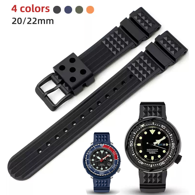 Soft Rubber Waffle Watch strap - Seiko Watch Prospex review and price