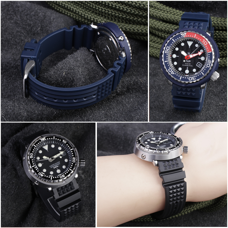 Soft Rubber Waffle Watch strap - Seiko Watch Prospex review and price