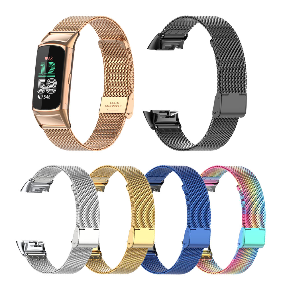 Suitable for Fitbit Charge 5/6 - Mesh Strap Metal review and price