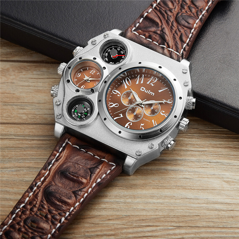 New Model OULM Watch Men Quart - Leather Watch Band Men review and price